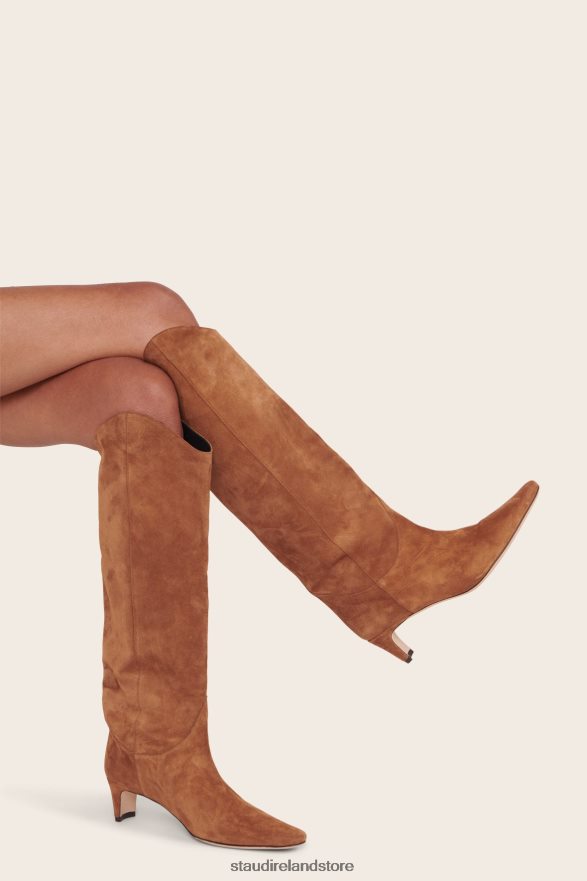 Women Shoes Tan Suede STAUD WESTERN WALLY BOOT H8RLPJ976