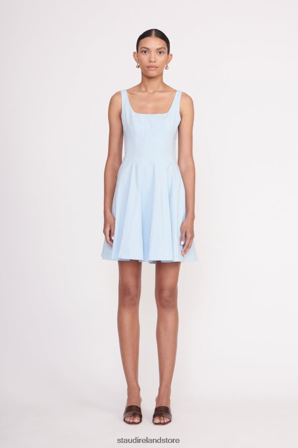Women Clothing French Blue STAUD MINI WELLS DRESS H8RLPJ94